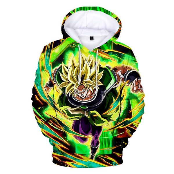 

3d hoodies mens sweatshirts hooded pullovers boys/girls anime z goku hoody, Black