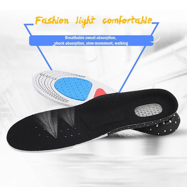 

orthopedic insoles sports insoles absorption arch support running shoe pads breathable function insole for 7-11/40-45, Black