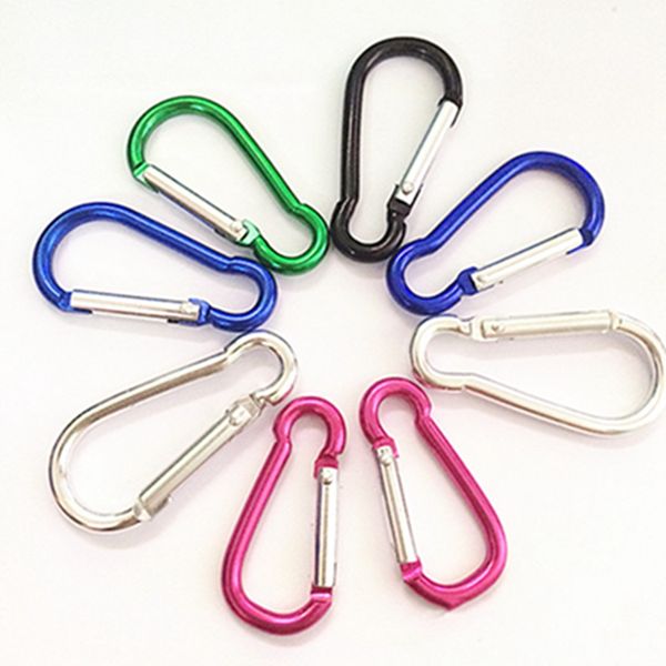 

locking type d shaped load weght 20kg carabiner buckle hanging 8 color aluminum alloy perdants hook clips dh0149