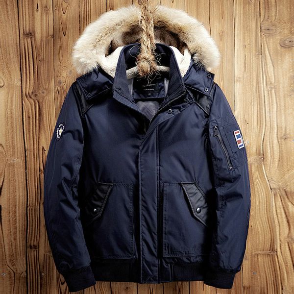 

wholesale pocket decoration thickening mens designer winter coats rib bottom pendulum mens winter jacket winter jacket men ing, Black