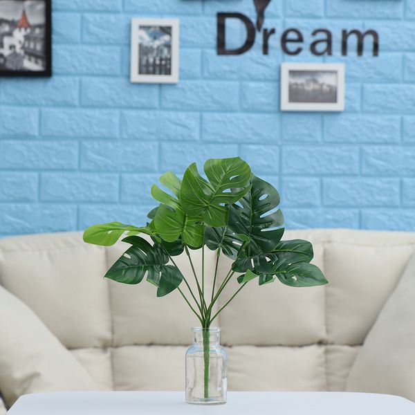 

new artificial turtle leaves plastic plants green garden home decor potted plant green palm leaf eco-friendly stocked gadget