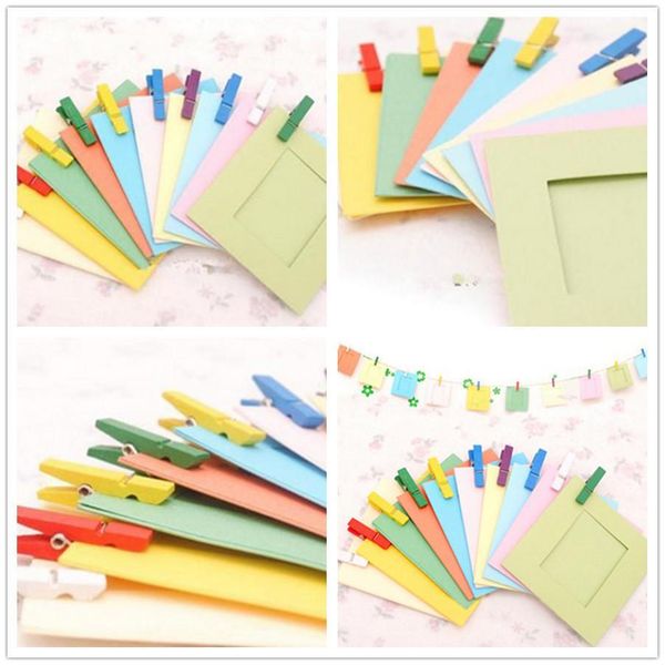 

newly design 10pcs lot diy p frame paper frames solid colorful home decorations july29 candykee