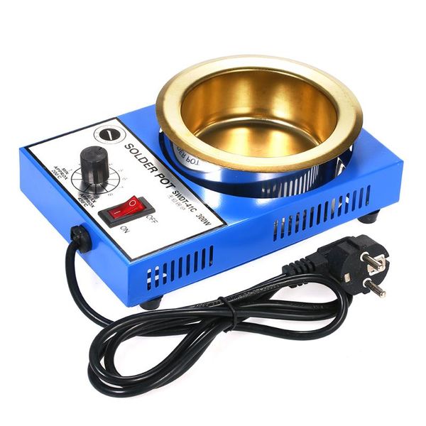 

220v 300w solder pot tin melting furnace thermoregulation soldering desoldering bath 100/80/50/38mm 200~450 centigrade eu plug