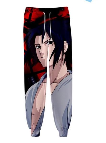 

new men/women's anime naruto funny 3d print pants hip hop sweatpants n19, Black