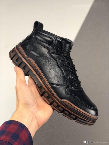 

luxury discount shoes interior plush fashion warm shoes mens women casual sports outdoor luxurious super leathe boots sneakers 36-44, Black