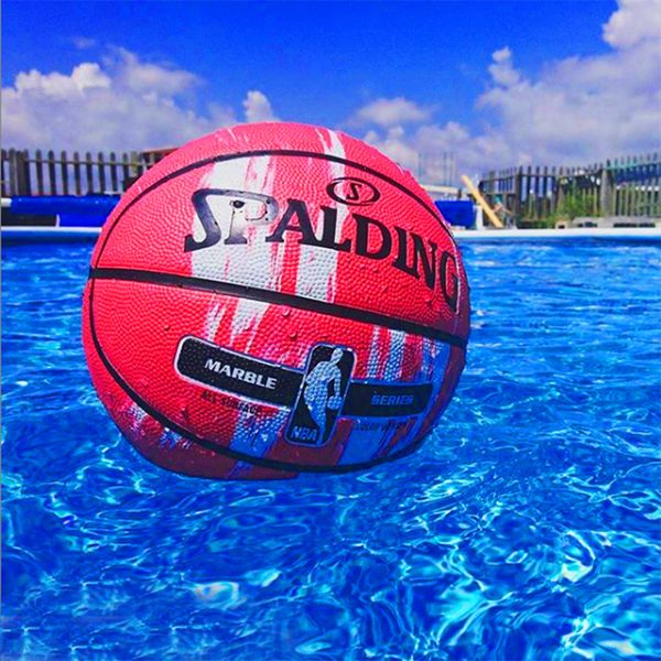 

Новые Spalding MARBLE SERISES Red Rubber Баскетбол размер 7 Крытый Открытый износостойкий игрово