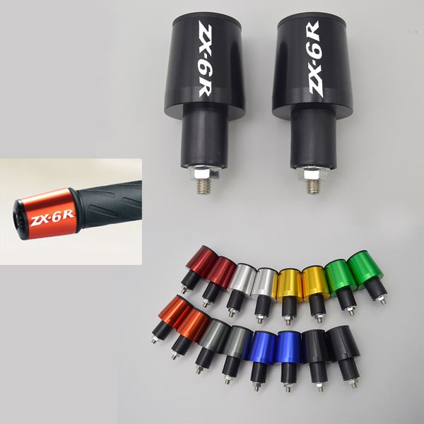 

cnc 22mm handlebar grips handle bar cap end plugs for ninja zx6r zx-6r 2009 2010 2011 2012 with (zx-6r