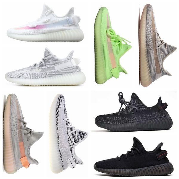 

2019 new women designer shoes mens designer sneakers women bred semi frozen sesame kanye west running shoes womens cream white zebra
