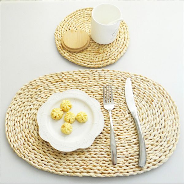 

natural corn furs make up bowl mat, pan mat, heat insulation mat thicken eat mat