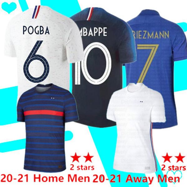 

france euro 2020 2021 soccer jersey maillots de football maillot equipe de france 20 21 19 mbappe griezmann kante pogba maillot de foot, Black