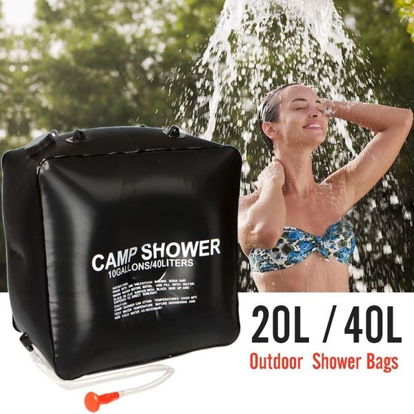 

40l high capacity water bags fold pvc outdoor portable shower bag camping hiking solar heated shower bag wonderful travel kits