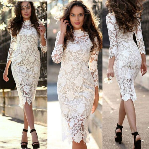 

2020 womens celeb bodycon lace midi dresses v neck long sleeve party dress plus drop shipping, Black;gray