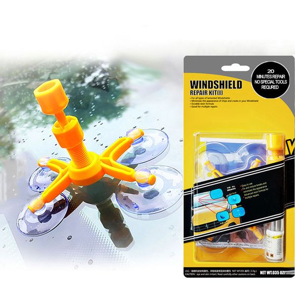 

auto glass repair tool set car block windmill window crack repair liquid suction cup glue scratch reducing agent