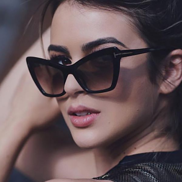 

2020 new fashion oversized box sunglasses classic cat eyes ladies sunglasses, White;black