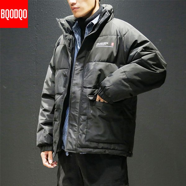 

jacket parka men winter autumn 5xl white fashion stand collar army jackets male black warm loose hip hop thick overcoat parkas