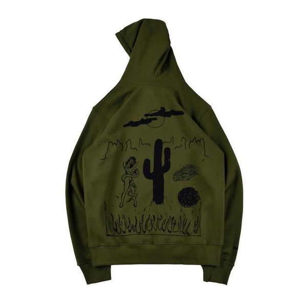 

2020 hip hop stars travis scott extremely rare rodeo tour cactus hoodie skateboard fleece hooded hoodie men women hoody, Black