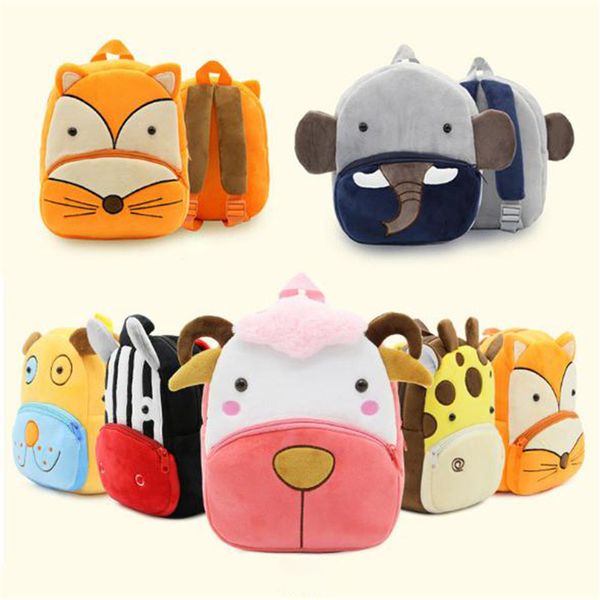 

3d cartoon big zoo series school bag kids plush backpacks schoolbag child backpack children school bags girls boys backpacks