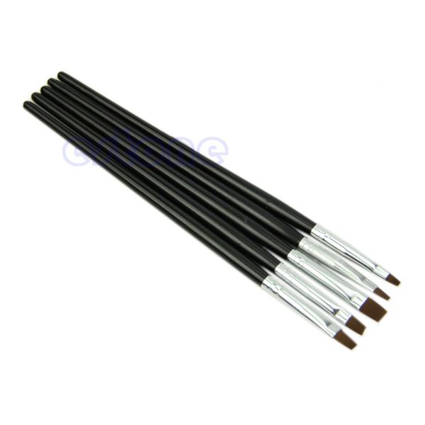 

5 pcs nail art acrylic uv gel salon pen painting dotting nail art tool brush set