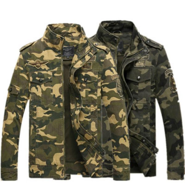 

2019 new quality male camouflage jackets mens coats camo bomber jacket men brand clothing outwear army jacket plus size, Black;brown
