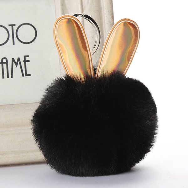 Compre Lindo Pom Pom Llaveros Orejas De Conejo Bola De Pelo Mullido Llavero Para Mujeres Niñas Bolso Titular De La Llave Bolso Accesorios De La