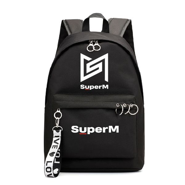 

new mochila backpack women kpop superm back pack bookbag korean backpack kids school bags for girls travel bags lapbackpacks