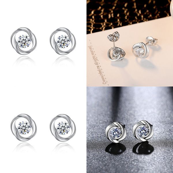 

stone drill love ear nail white gold: with ma'am earring ear nail womens earrings fashion earrings butterfly earrings jewelry, Silver
