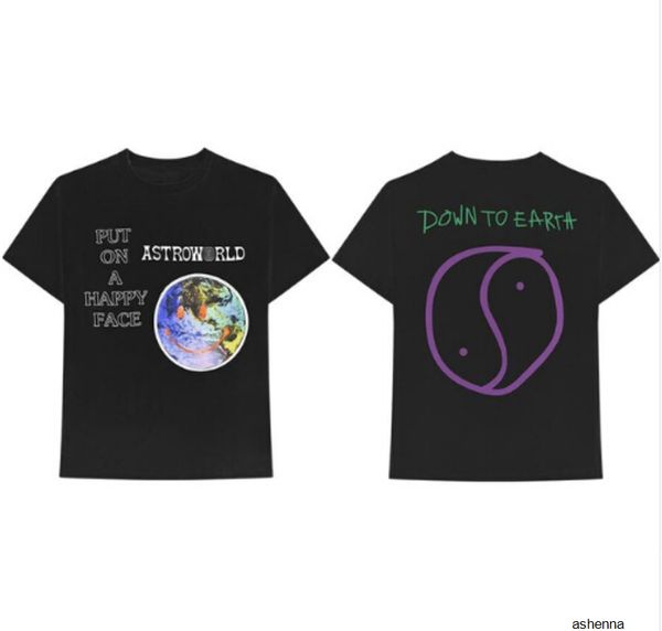 

astroworld happy face t shirts 2018 new arrivals mens hip hop aw clothing travis scott merch world face printed tees sale, White;black