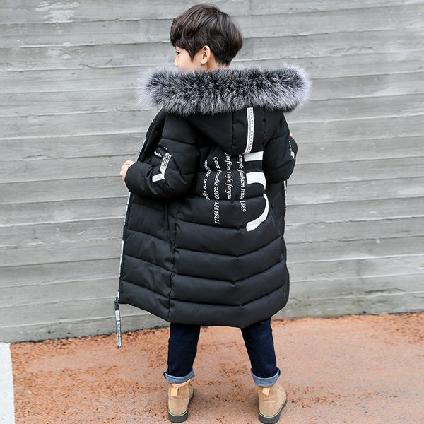 

winter thicken windproof warm kids coat waterproof children outerwear kids clothes boys jackets for 3-12 years old, Blue;gray