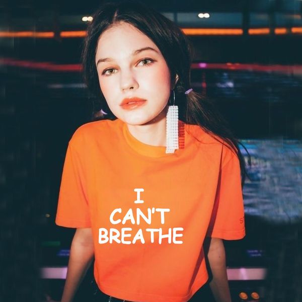 

i can't breathe slogan short-sleeved t-shirt for men and women, White;black