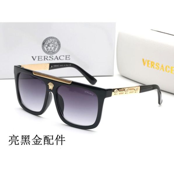 

men designer sunglasses square big frame summer generous style mixed color frame uv protection lens ng 9910, Silver