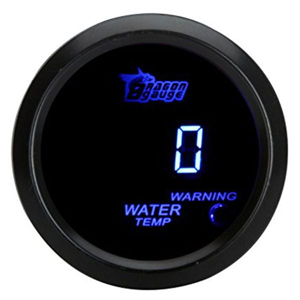 

52mm 2.0 inch lcd 40~120 celsius degree auto car digital water temperature meter gauge with warning sensor light - bla