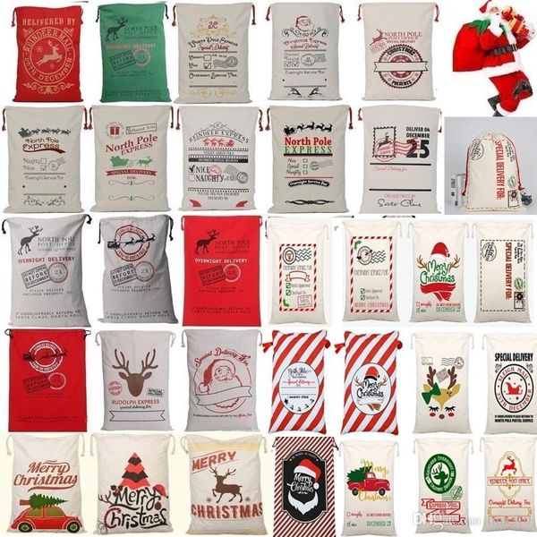 

christmas gift bags large organic heavy canvas bag santa sack drawstring bag with reindeers santa claus sack bags