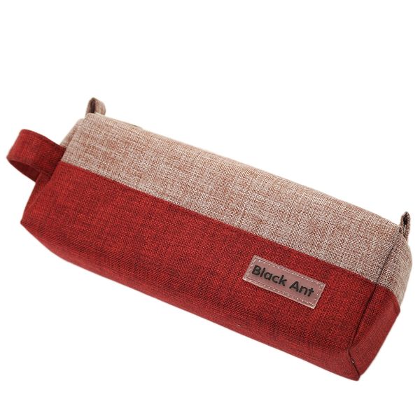 

cotton and linen pencil case creative multi layer pencil case capacity double open zipper bag school stationery tool