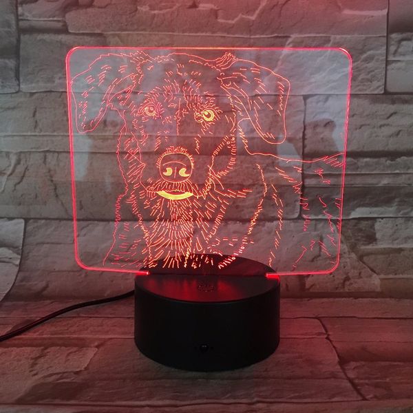 

3d led cute labrador dog night light baby animal lights table lamps for home decor christmas promotional gifts for kids children