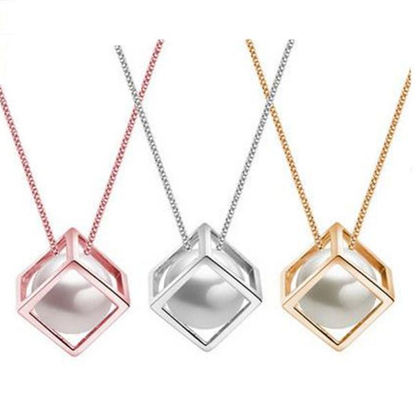 

7-8mm new classic fashion 2018 fresh water pearl necklace pendants 925 sterling silver color trendy pearl pendant women gifts