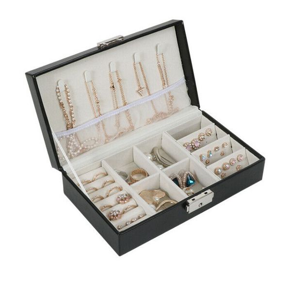 

women cosmetic bags portable travel jewelry box organizer velvet jewelry ornaments case storage