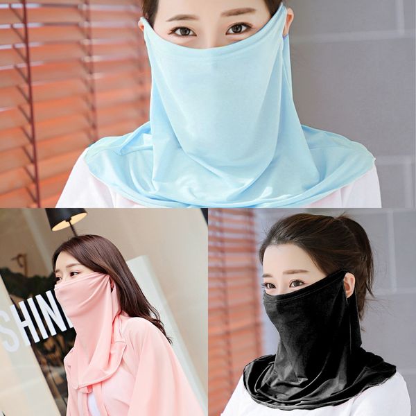 

tbudp cycling scarf magic sports bicylce masks outdoor scarf solid color riding headband face mask men women's cycling head mask caps, Black