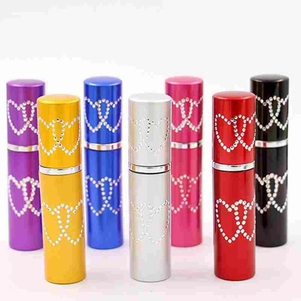 

5ml 10ml double love heart woman perfume bottle atomizer 2 heart metal aluminum glass empty container refillable portable gift