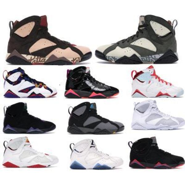 

men 7 basketball shoes bordeaux hare patta shimmer icicle z mist nothing but net pure platinum white patent 7s des chaussures sneakers