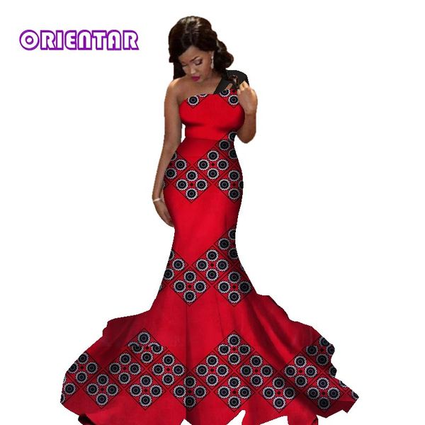 Vestidos africanos para as mulheres nova moda africano 100% material de algodão mulheres vestidos de festa africano mulheres vestido de noiva longo WY2829