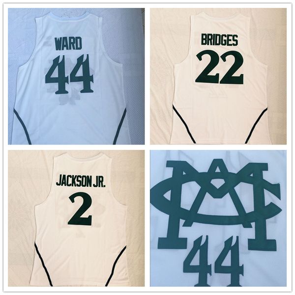 

ncaa men's michigan wolverines #2 jackson jr. #22 bridges #44 ward white university college basketball jerseys uniform shirts logos, Black