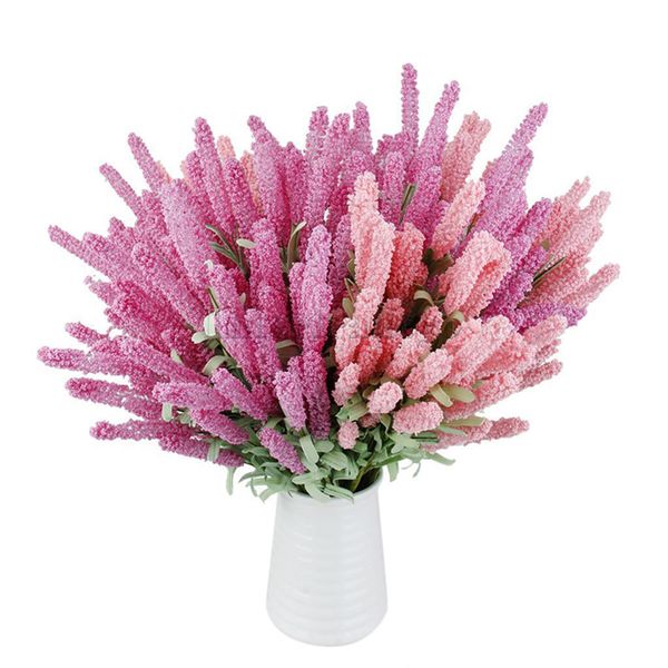 

12 heads bright artificial flowers lavender wedding bouquet home decorationsing