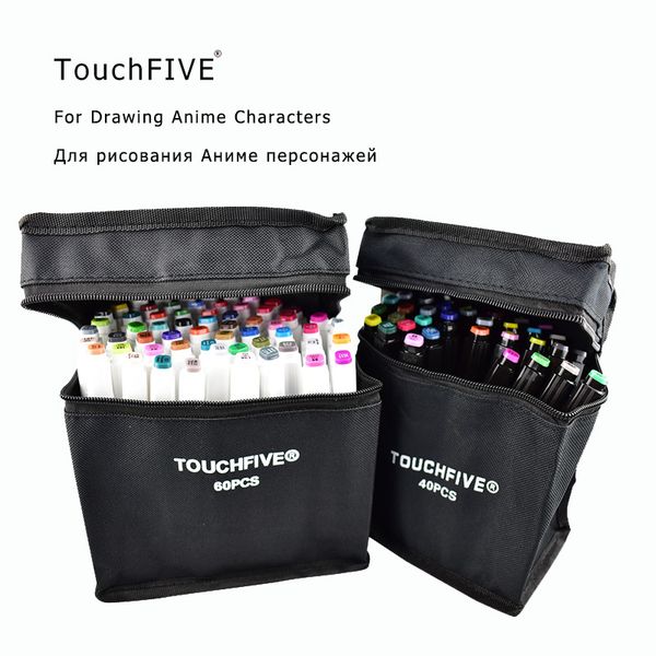 

touchnew 30/40/60/80/168 colors sketch markers pen alcohol based brush marker set for drawing manga animation art supplies
