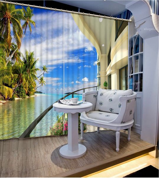 

2pcs/set high-speed rail bridge window curtain for living room bedroom blackout curtains