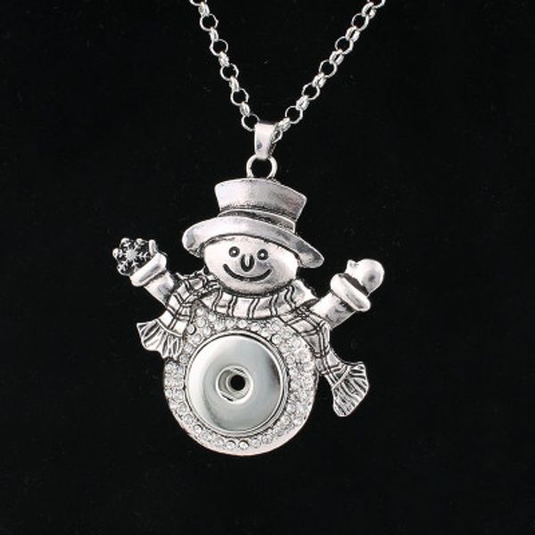 

women girl christmas snap necklace silver interchangeable jewelry fits 18mm noosa ginger snaps chunk charm button