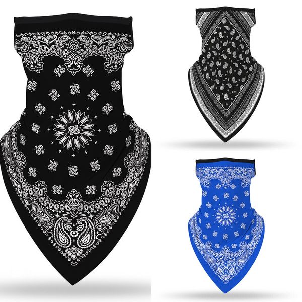 

pwz7z simple style fishing scarf shield blocking bandana headband headwear cycling hiking outdoor head scarf face mask, Black