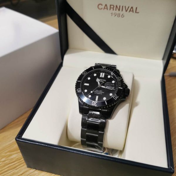 

карнавал мужские часы 41мм автоматический нержавеющей стали движение мужские часы 8756 механические часы datejust престижное наручные часы m, White;golden