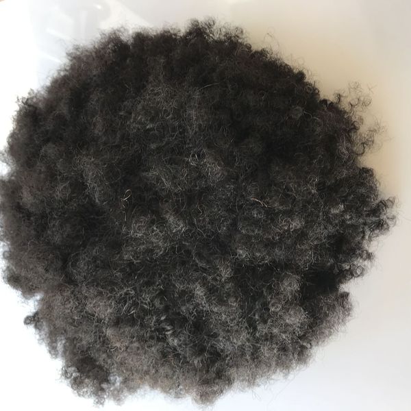 

Swi lace afro curly toupee remy high qulity hair men wig 8x10 inch lace with pu around toupee replacement for men