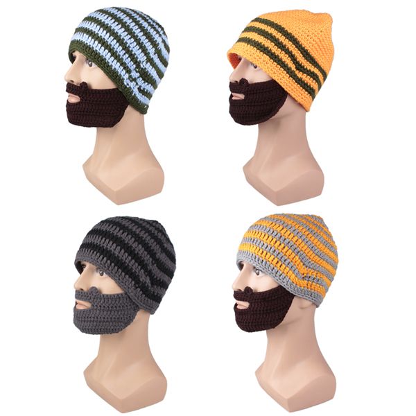 

fashion style knit winter warm beard hat cap for men 4 colors ik88