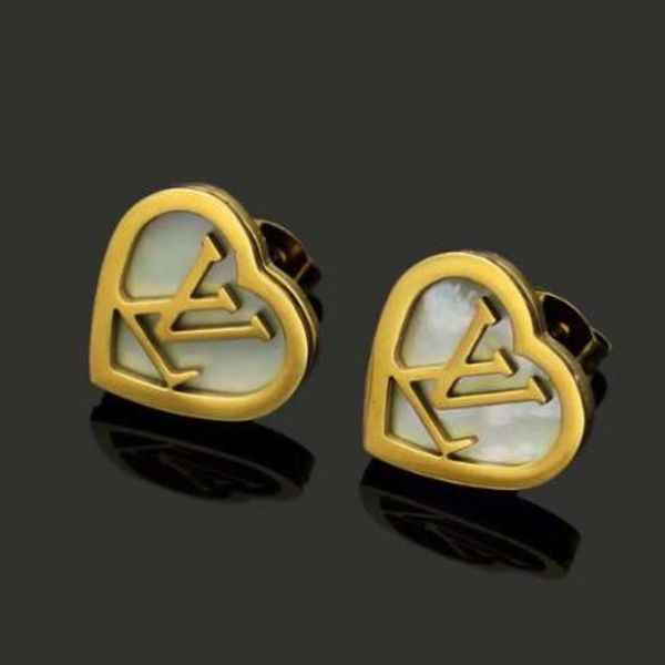 

2019 new arrival heart stamp ear studs 316l stainless steel earrings love earrings for women wedding gifts christmas ing, Golden;silver